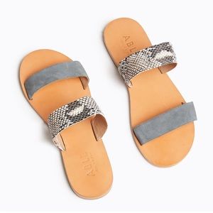 Able Blue Snake Joselyn Double Strap Sandal
